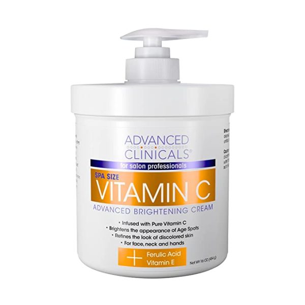 Advanced Clinicals  Vitamin C Brightening Cream 16 oz