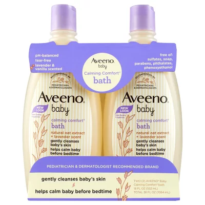 Aveeno Baby Calming Comfort Lavender and Vanilla Tear-Free Bath Wash 2 pk./18 fl. oz.